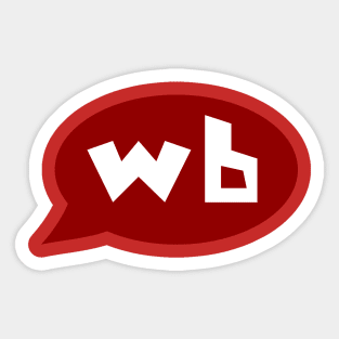 Word Bubble Basic Logo Sticker